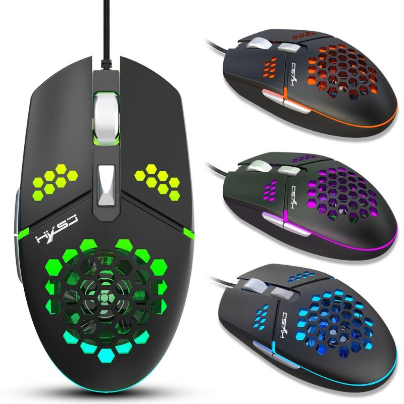 Mice Honeycomb Hollow Mouse With Cooling Fan Adjustable Sweatproof Gaming-image-706189563