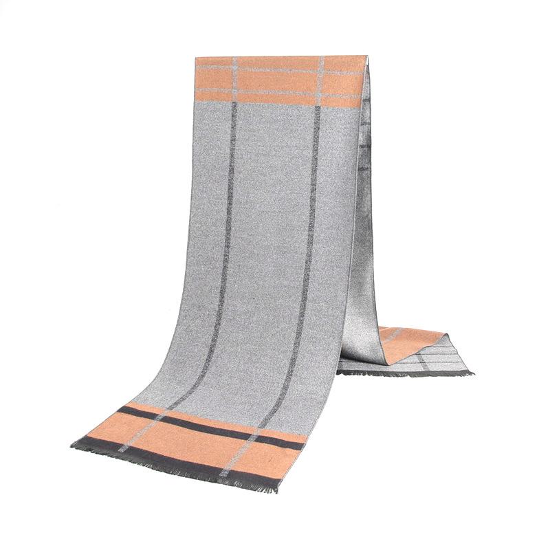 

Scarves Men's Warm Scarf Brand Fashion Leisure Winter Stripe Style Business Shawl Imitation Of Cashmere Cotton