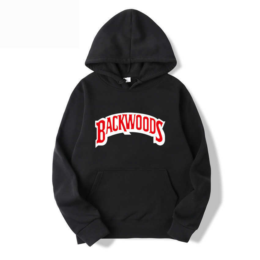 

Fall / winter 2020 new men's Pullover hip hop fashion Hoodie backwoods printed sportswear H0831, Black