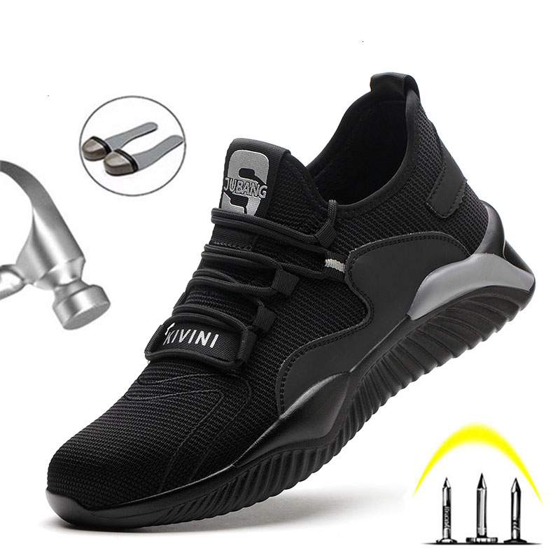 

Dress Shoes Working shoes for the safety of men's toe steel as work man with breathable anti-smashing anti-slip and 1AN2, 1# shoe box