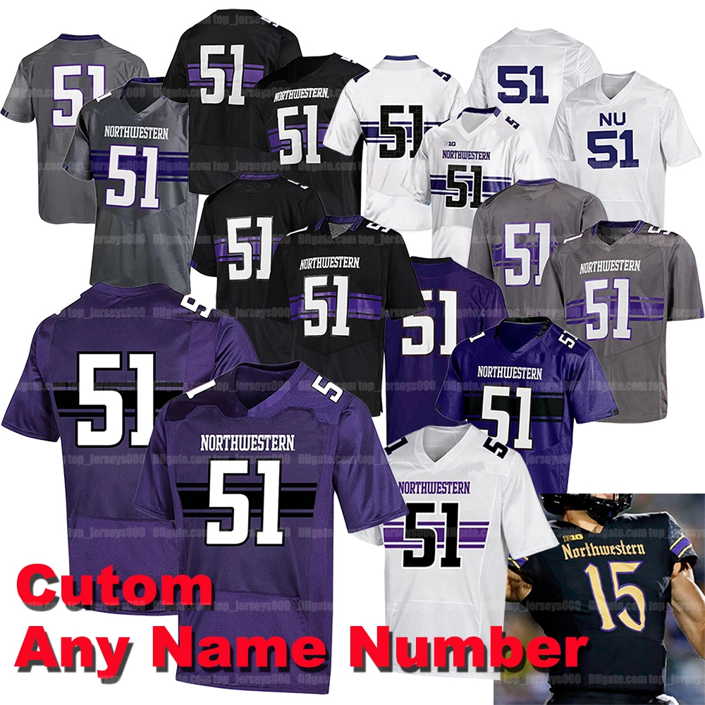 

Custom Men Women Youth Northwestern College Football Jersey Kyric McGowan TJ Green Isaiah Bowser Clayton Thorson Evan Hull Riley Lees Jefferson Skowronek Larkin, As shown