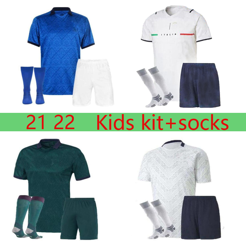 

Kids kit socks soccer Jersey 2021 2022 BARELLA SENSI INSIGNE 21 22 Thai quality Renaissance CHIELLINI BERNARDESCHI football shirts uniforms