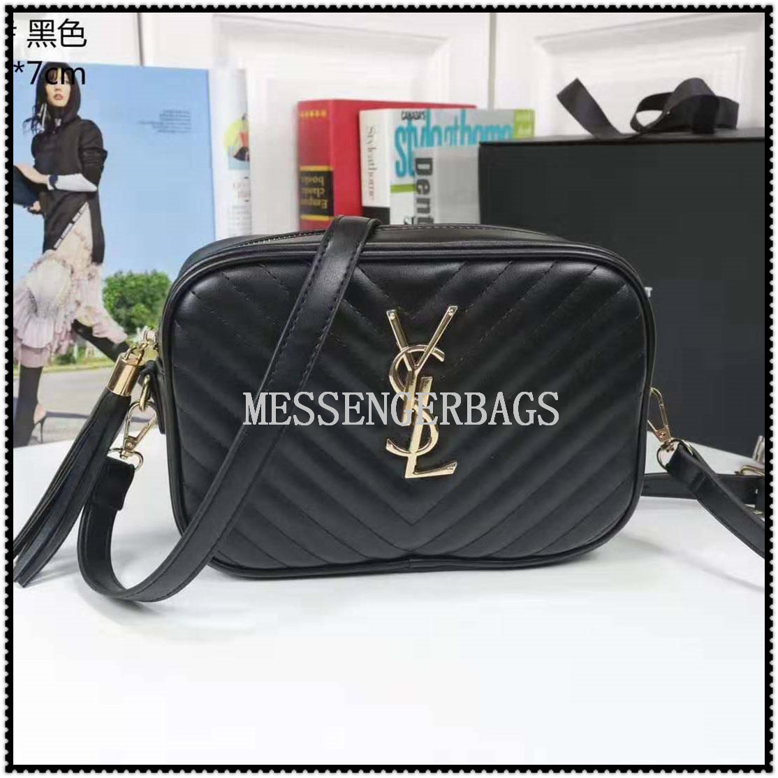 

ySL high quality Marmont shoulder bags women silver chain crossbody bag handbags purse high quality female message bag Wallets, Red;black