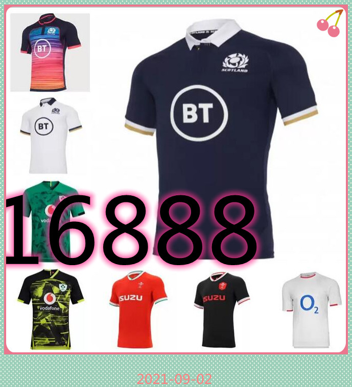 

2021 Scotland Wales IRELAND Rugby Jerseys shirts SPORT, Black;gray