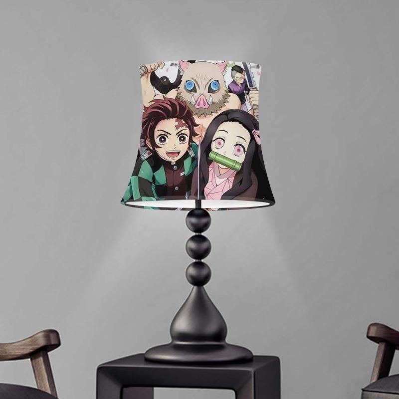 

Lamp Covers & Shades Cartoon Anime Demon Slayer Printed Table Lampshade For Bedroom Living Room Wall Lamp/Floor Chandelier Cover Light Shad