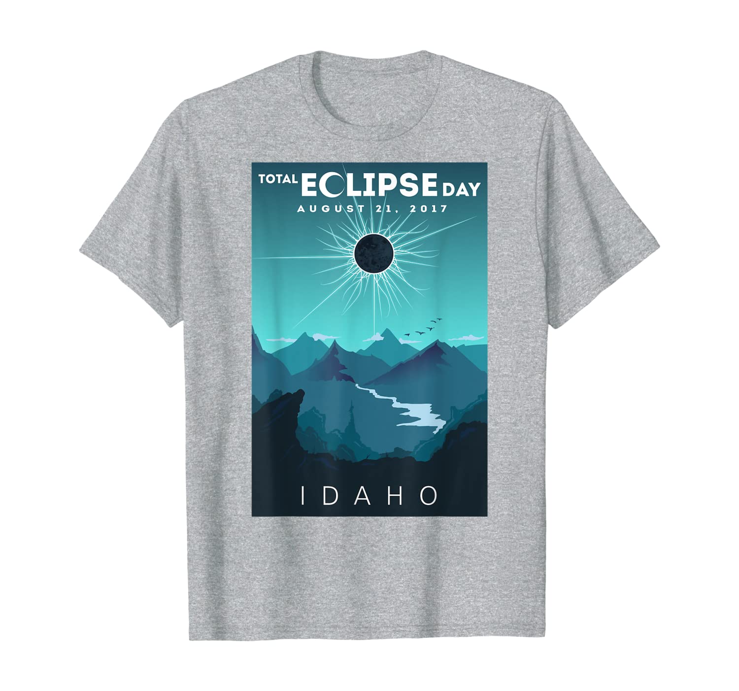 

total solar eclipse idaho 2017 t shirt | total eclipse tee, White;black