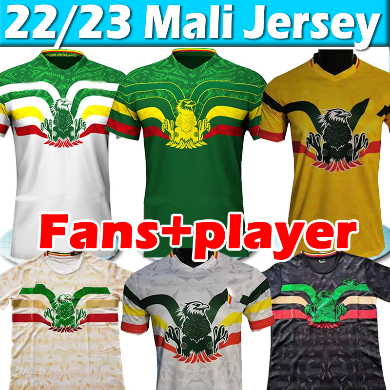 

22/23 Mali Soccer Jerseys National Team fans player version 21/22 SOUMAILA MAHAMANE MAMADOU SALAM 2021 2022 Home Yellow Away white men Football Jersey Shirt uniform, Black