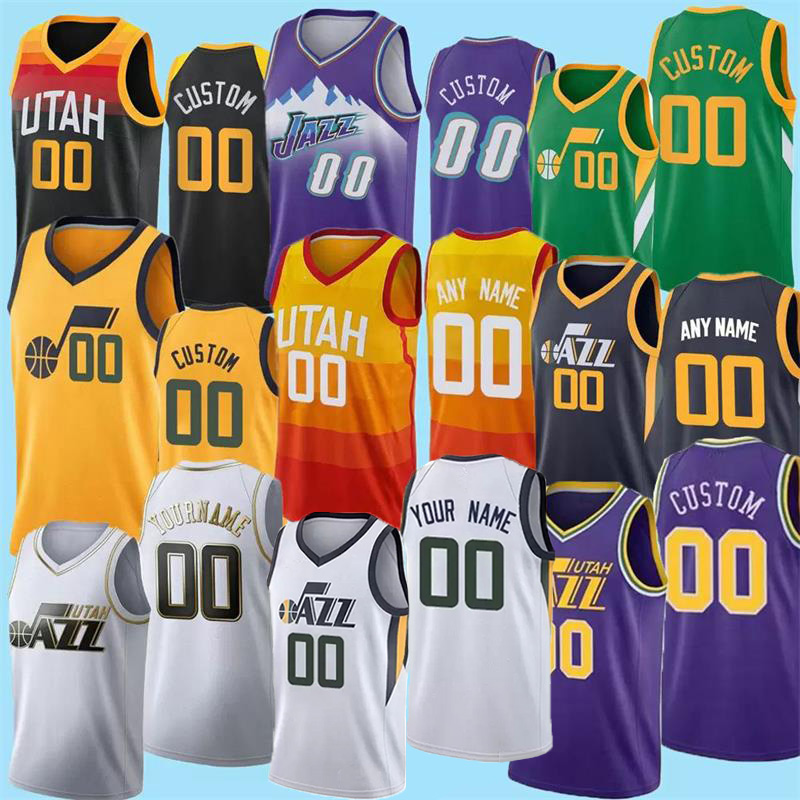 

21 22 Basketball Jersey Printed 00 Clarkson Mike 11 Conley Rudy Gobert Gay Joe 2 Ingles Donovan 45 Mitchell Bojan 44 Bogdanovic 75th anniversary Jerseys, Colour 6