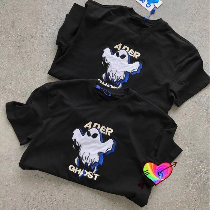 

Thick Fabric T-shirt 2021 Men Women High Quality Embroidered Tee Tops Short Sleeve, Black