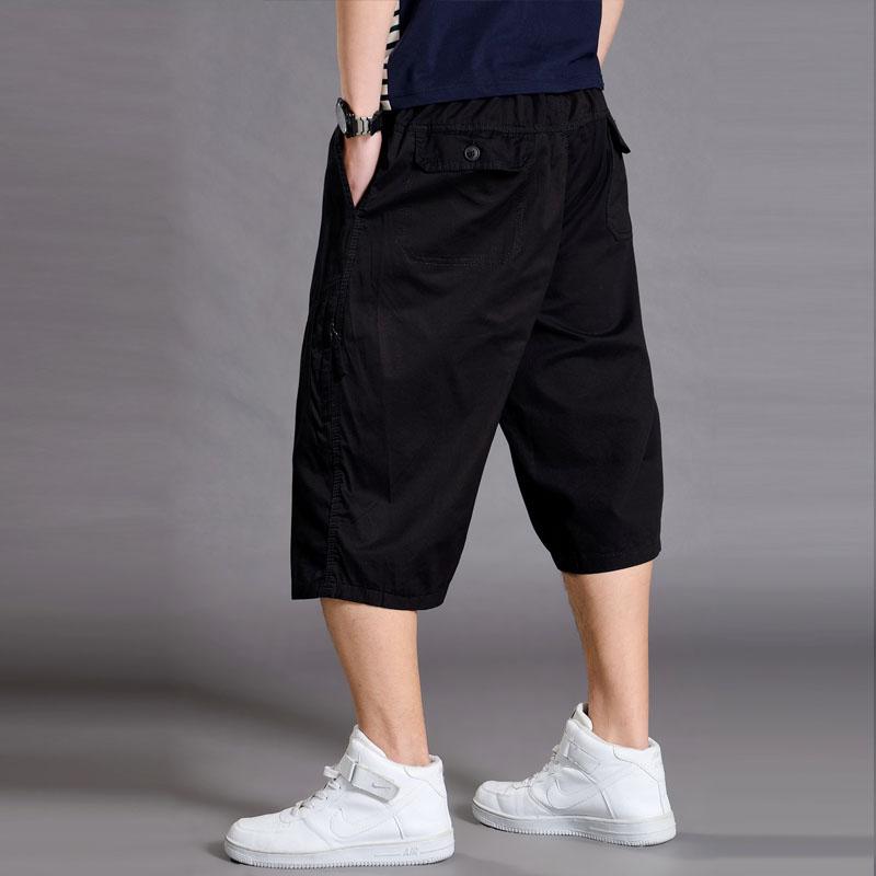 

Men's Shorts Big Sizes Men Casual Sport Summer Pants Cargo Thin Loose Long Work Oversize Capris Aesthetic Clothing, White;black