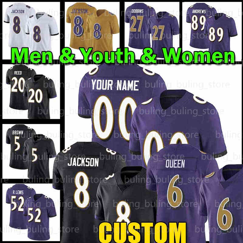 

Custom 89 Mark Andrews Football Jerseys 17 Le'Veon Bell Justin Tucker Ed Reed LeVeon Alejandro Villanueva Lamar Jackson 24 Marcus Peters Trace McSorley Sammy Watkins, Custom men jersey(w y)