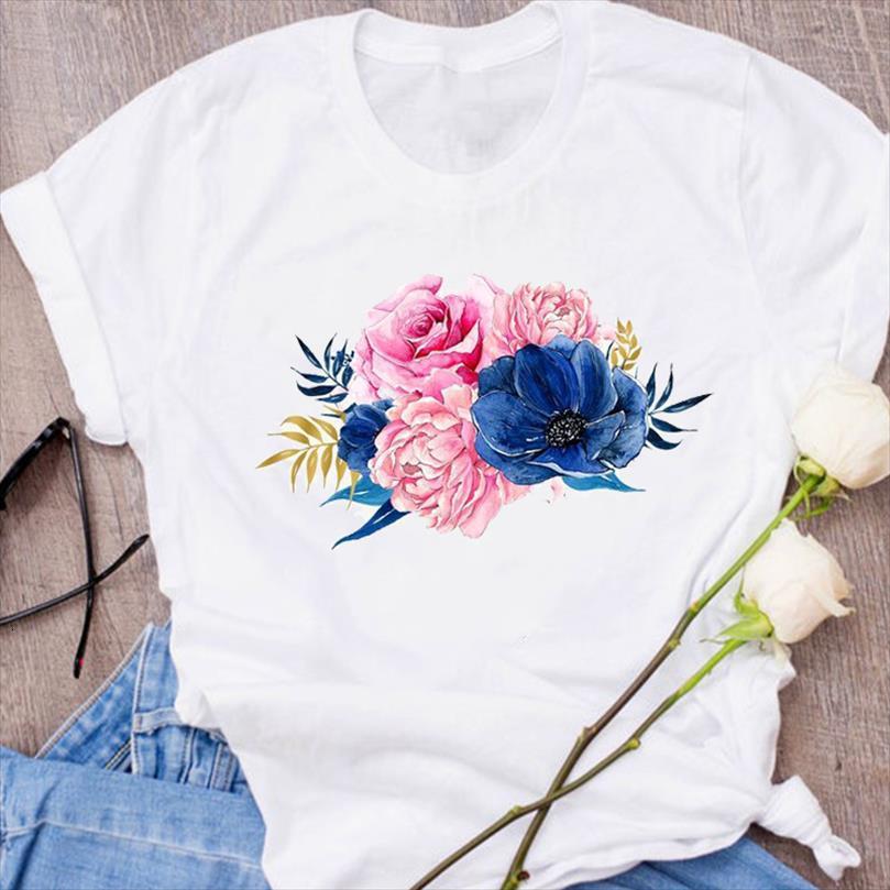 

men graphic ladies harajuku cute t shirt mens 90s floral flower clothes lady tees print clothing female, White;black