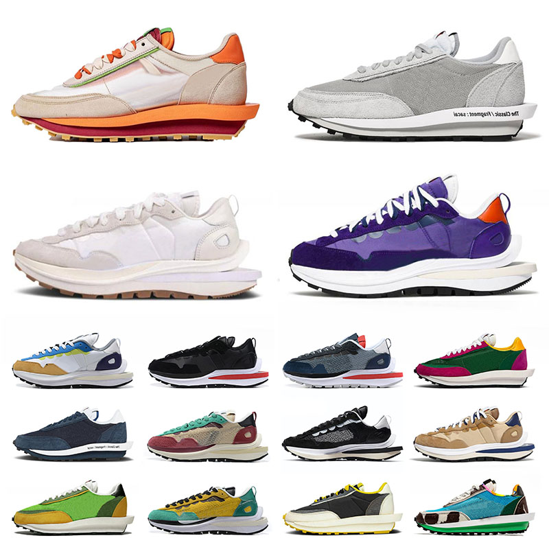 

2021 Fragment x Sacais VaporWaffle Pegasus Running Shoes Men Women LDWaffle LDV Waffle White Black Sail Bright Citron Dark Iris Sesame Blue Void Sneakers Trainers, C1 36-45 dark iris