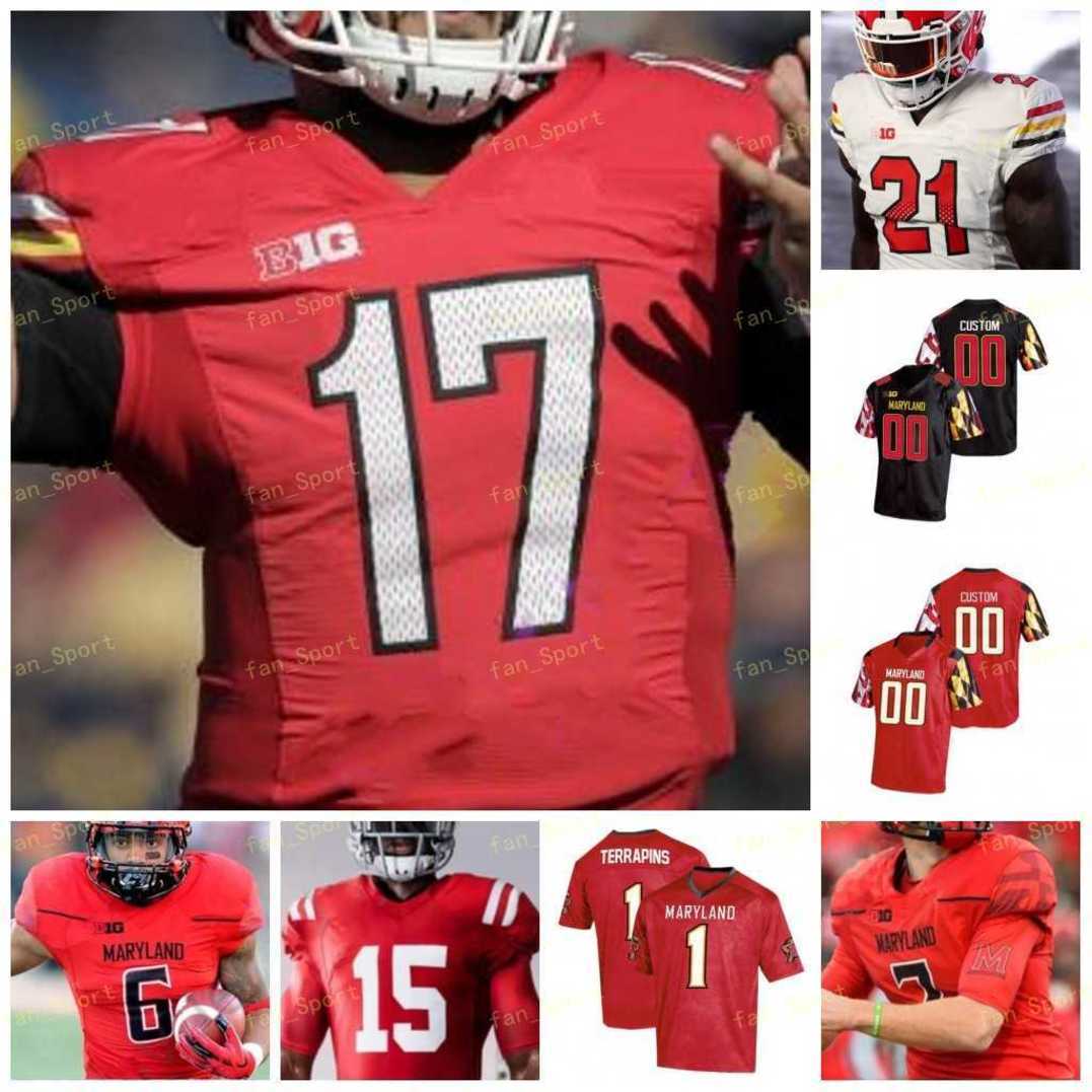 

Custom Maryland Terrapins Football Jersey NCAA College 20 Javon Leake 7 Dontay Demus Jr. 1 Stefon Diggs 34 Jake Funk 6 Jeshaun Jones, As