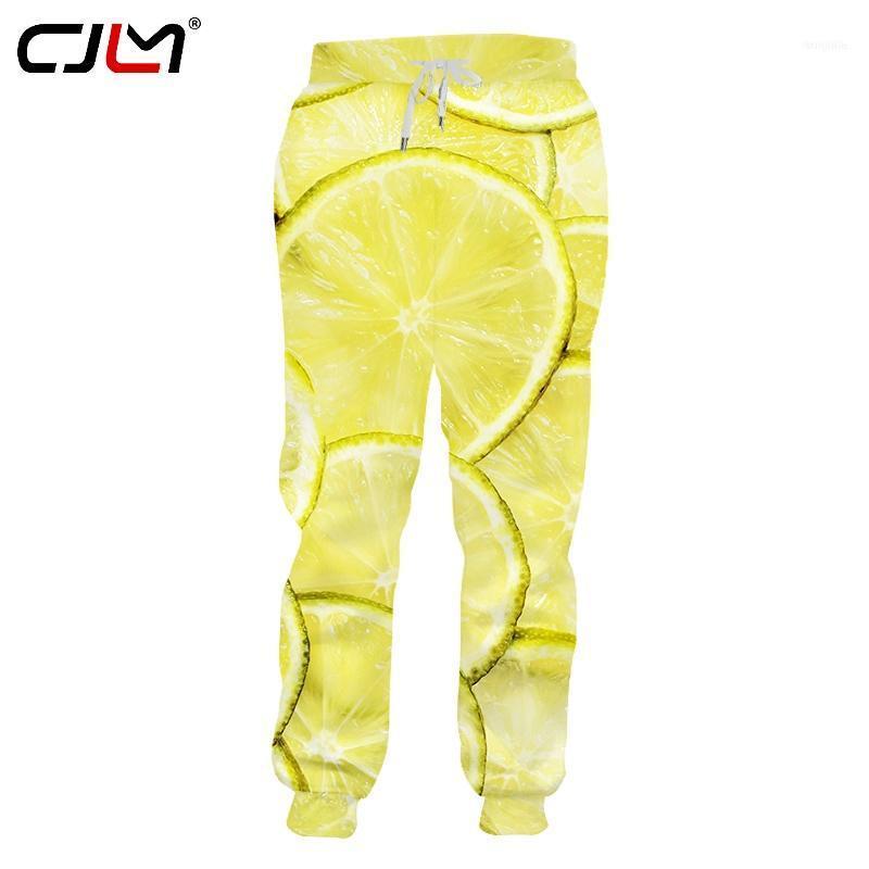 

Men' Pants CJLM Cool Drop Sweatpants 3D Printed Creative Lemon Stitching Clothing Man Spandex Pants1