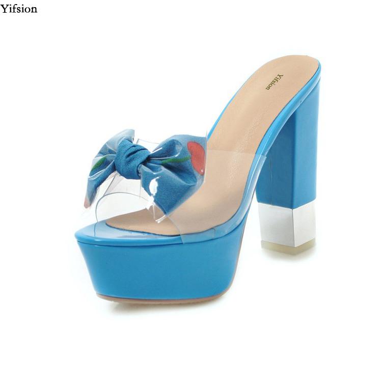 

Olomm Women Mules Sandals Square High Heels Butterfly Open Toe White Blue Yellow Party Shoes Ladies US Size 3-.5, Black