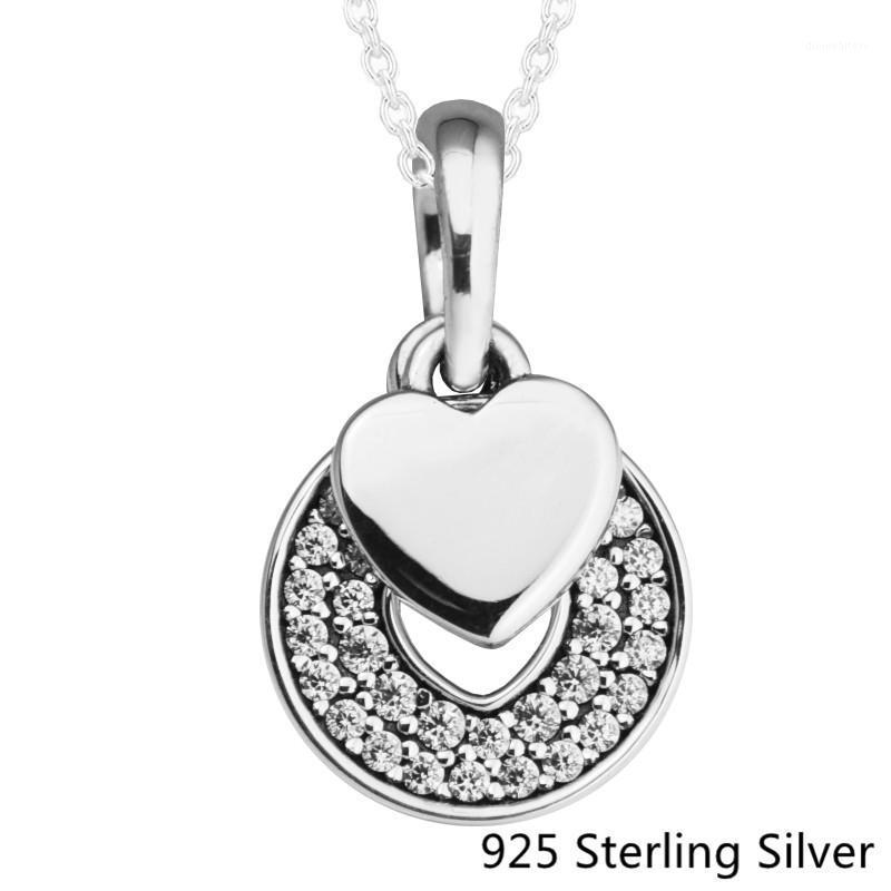 

Sterling Silver Celebration Hearts Necklace & Pendant With Clear CZFits DIY For Women Jewelry Or Mother's Day Gift Chains