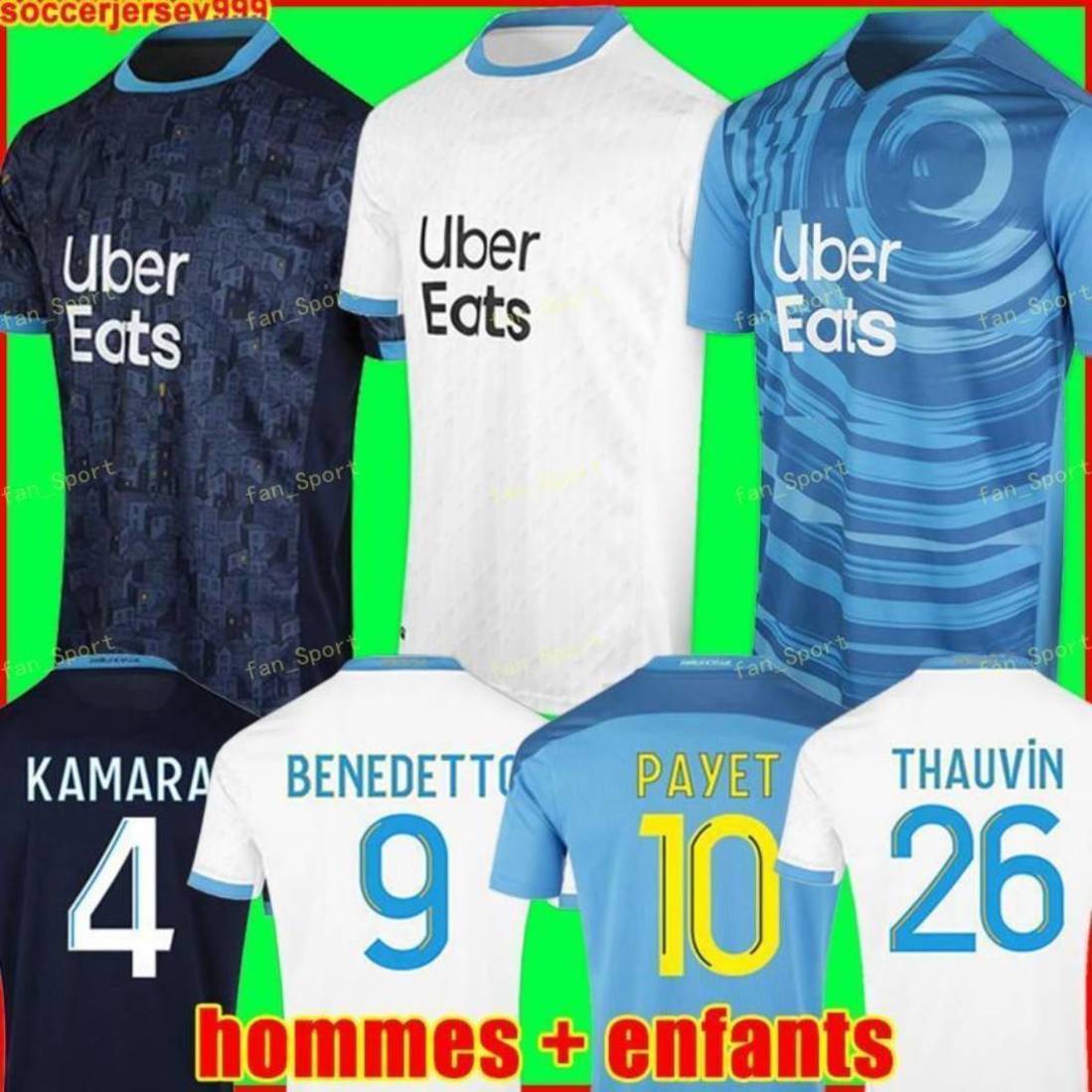 

20 21 Olympique De Marseille soccer jerseys 2020 2021 OM CUISANCE maillot de foot CUISANCE BENEDETTO KAMARA football shirt THAUVIN PAYET, Adult away