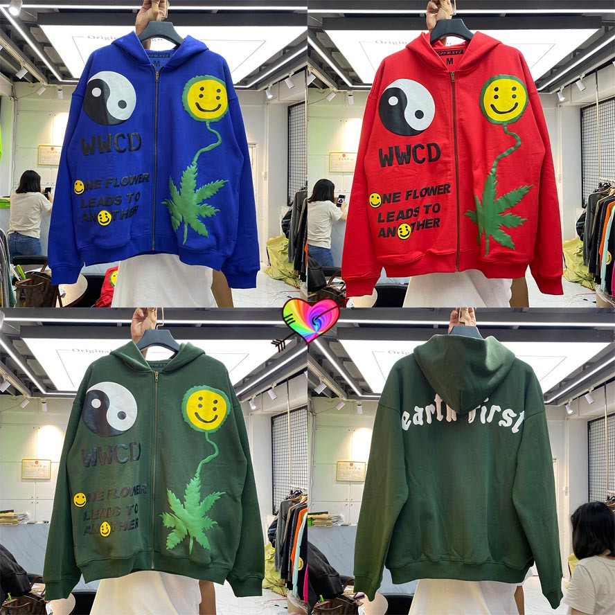 

2021FW Hoodie Men Women High Street Hoodies Foam Print Pullovers Sweatshirts, Black
