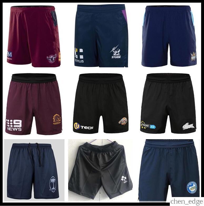 

rugby shorts MANLY Brisbane Broncos Melbourne Storms Titans Warriors Western Tigers Sydney Roosters South Sydney Rabbitohs fiji Ireland, Black;white