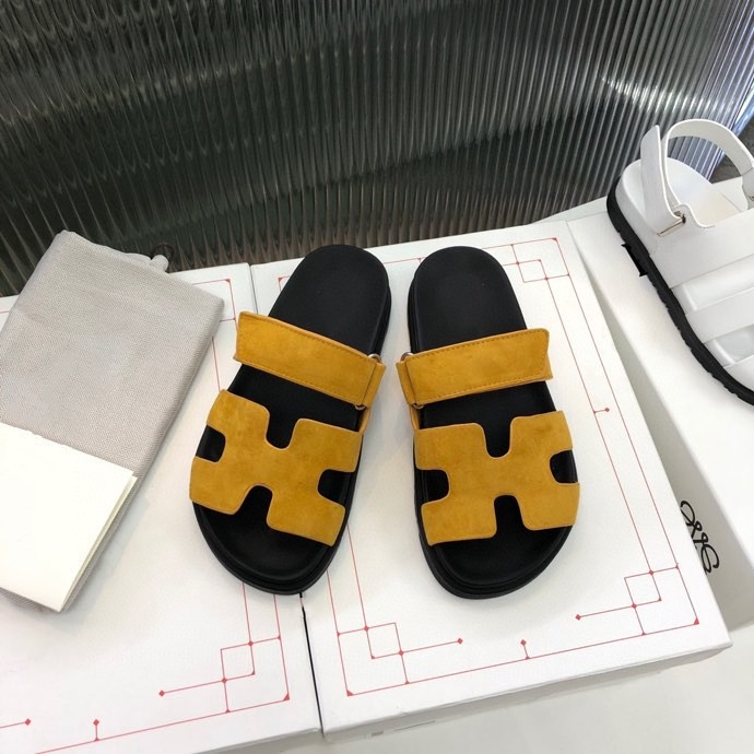 

Summer Mules Wedge Heel Sandals Blue Oblique Embroidered Cotton Platform Oblique Jacquard Real Leather Luxury Women Shoes size35-40, Choose the color