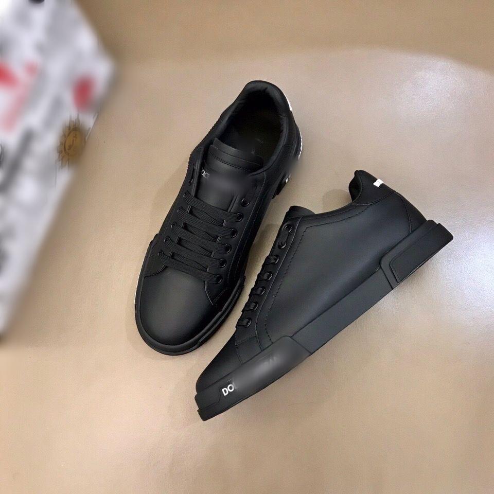 

Fashion men designer shoes letter printed leather black white Luxury Mens sneakers trainers shoe streetwear outdoor traveling with original box