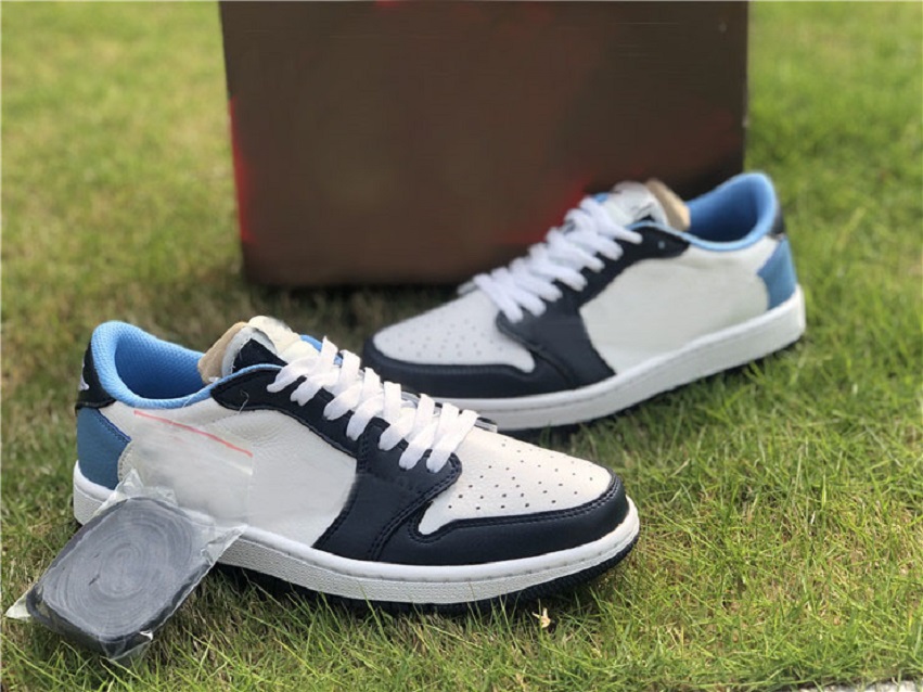 

2021 Release Military Blue Cactus Jack Basketball Shoes 1 High OG Real Suede Dark Mocha TS SP 3M Men Women Sneakers With Box