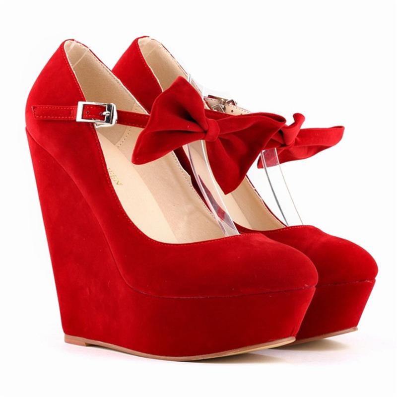 

Dress Shoes Arrival Cut-Outs Sexy Women Party Sandals Solid Flock High Heels Peep Toe Fashion Women's Wedges Platform, Black