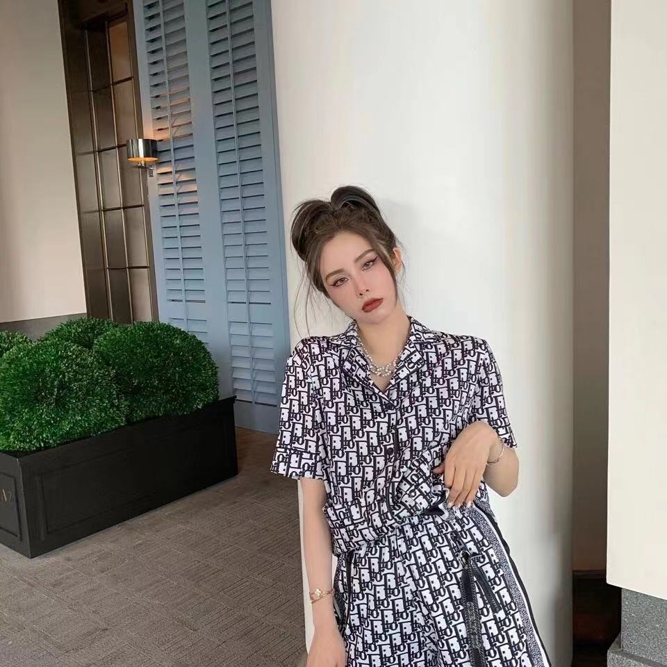 Summer occasionnel Pyjamas Petite revers Femme Short de deux pièces Pantalon à glissière en vrac Vêtements Mode Uufa