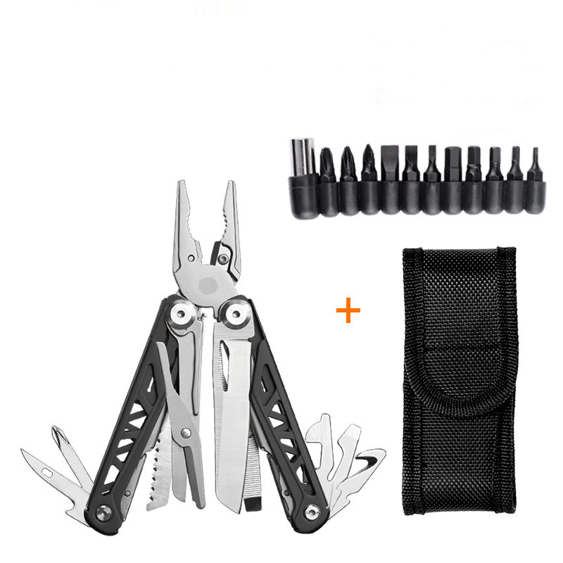 

Hand Tools Pliers 17 in one Metal Multi Function Plier Mini Folding Tongs With Screwdriver Filer Knife Opener Outdoor Camping Survival EDC tool YG12Tungsten alloy