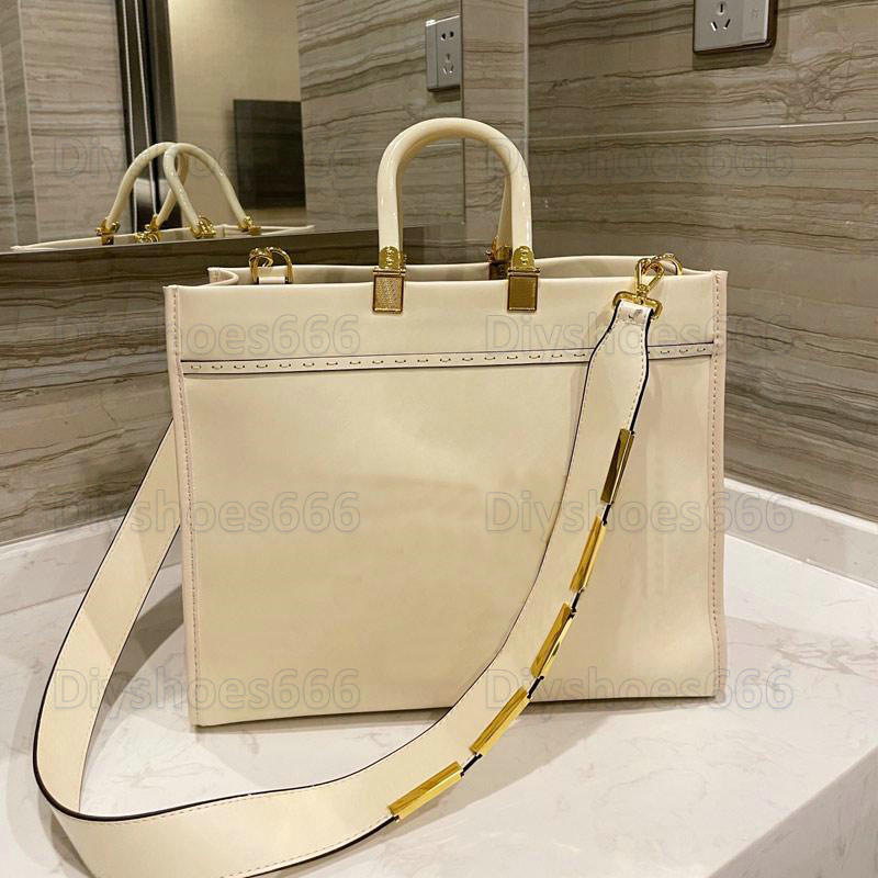

2020SS Sunshine Shopper Tote Bag Classic Designer Calfskin Plexiglass Medium Large Brown Leather with Logo Shoulder Womens Luxurys Boutique