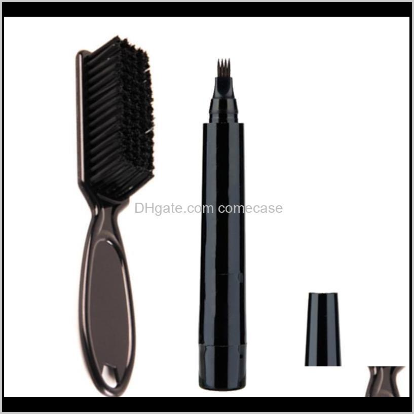 

Waterproof 4 Fork Tips Beard Shaping Pen Filler With Styling Brush For Men A0Nd Hair Brushes Lgz5W Kzp2Y, Silver
