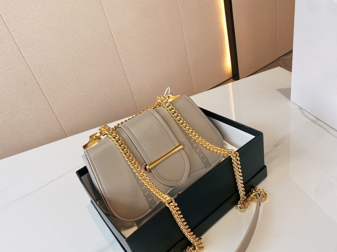 

ysiykiy 2021 brand designer shoulder bag women's leather fashion luxury cross chain bags with box size 24cm*15cm, White