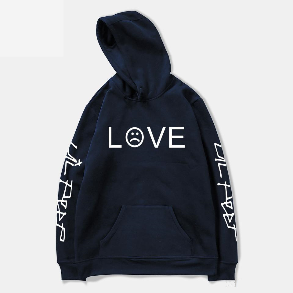 

Pkorli Lil Peep Love Sweatshirt Men Women Casual Pullover Hip Hop Lils Peeps Rapper Hoodies Sad Face Boys Hoody, Style1 color1