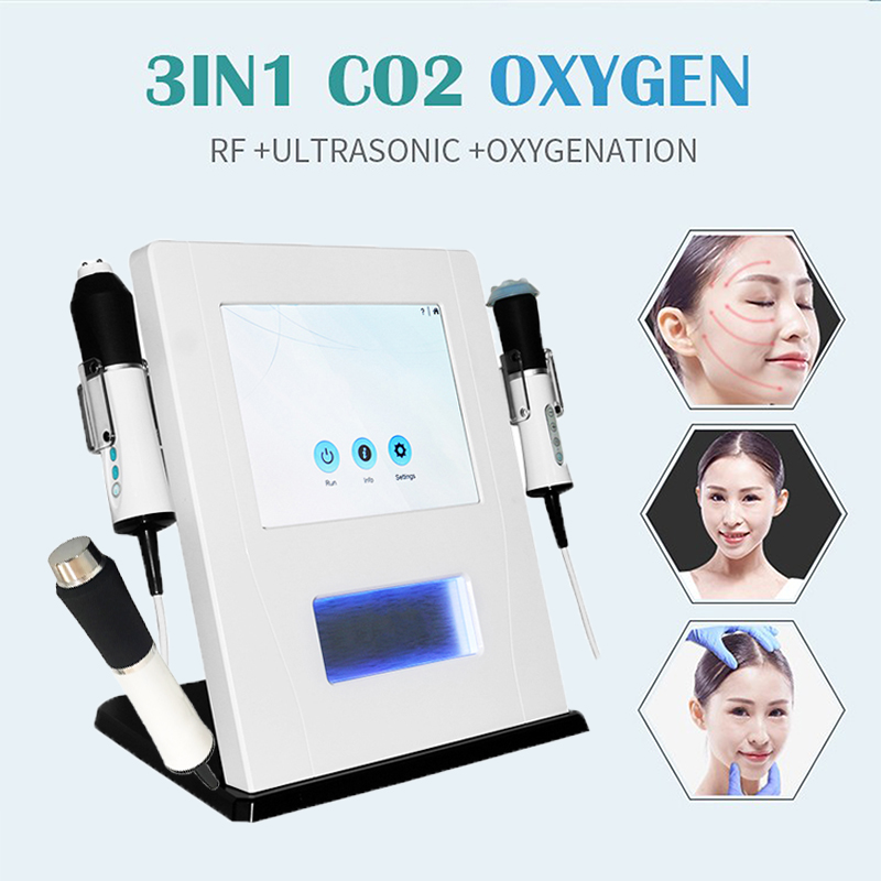 

Factory supply CO2 Bubble Oxygen 3 in 1 Oxygen Jet Peel CO2 Oxygenation RF Facial Message Machine for Skin Care Beauty NeeBright Machine