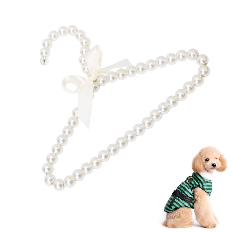 Plastic Imitation Pearl Clothing Hook Dress Jas Organizer Dry Rear For Children Pets-image-691942296