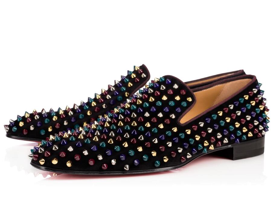 

High Quality Designer Shoes Spikes Business Gentleman Sneaker Red Bottom Greggo Orlato Flats shoe Luxury Men Walking Wedding Party Dress Size 39-47