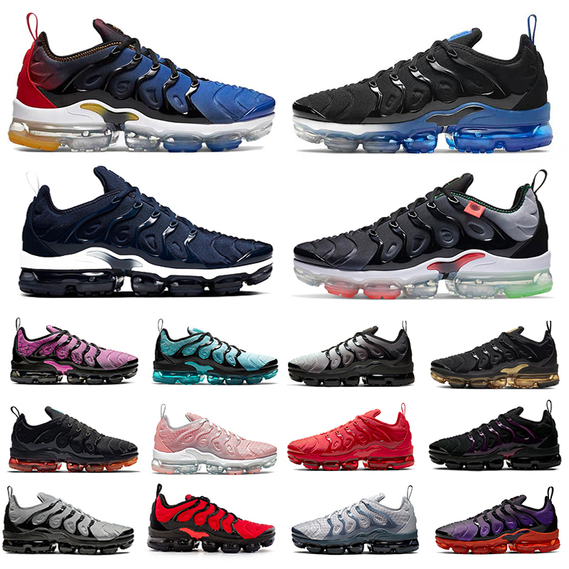 Black royal Plus tn se Mens running shoes Rainbow Sunset Atlanta Neon Triple Red white Midnight Navy Cherry light bone men women trainers sports sne