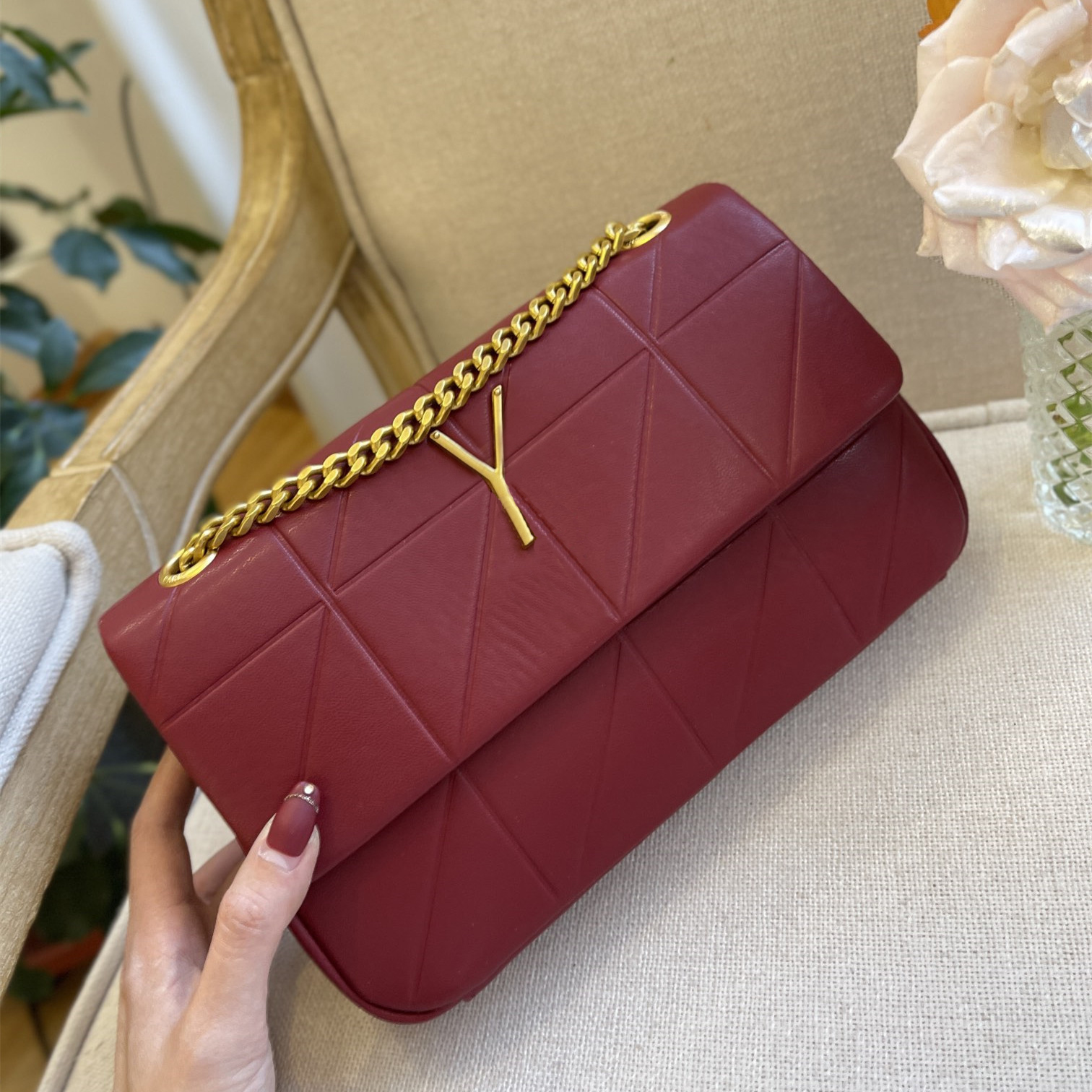 

Fashion handbag chain shoulder bag high quality women handbags Cross body bags, White