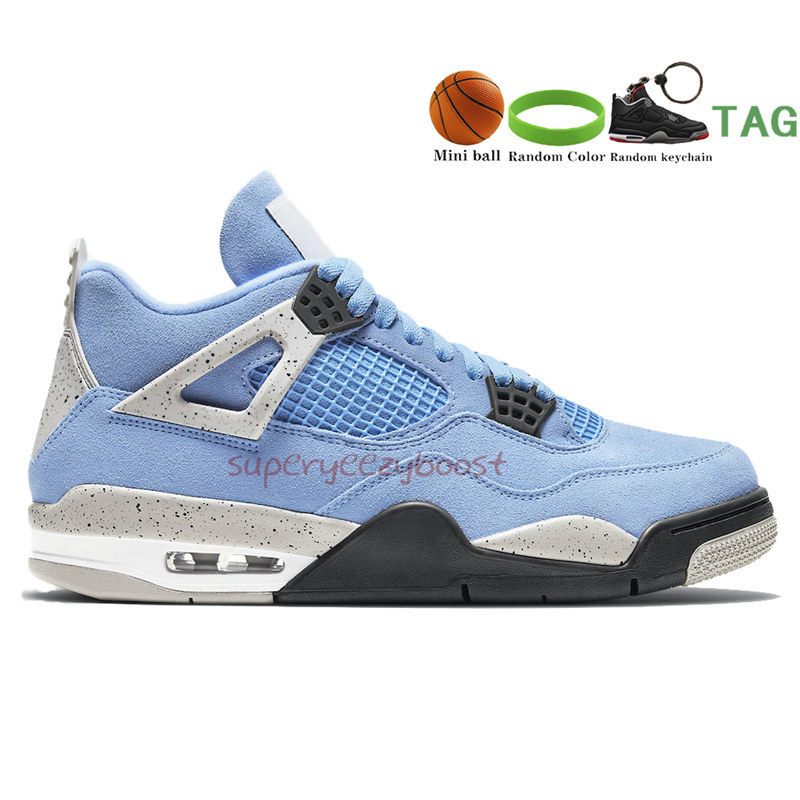 

Shoes University Blue 4 4s Basketball starfish metallic purple black cat bred fire red cactus jack men women US 5.5-13, 22# white cement