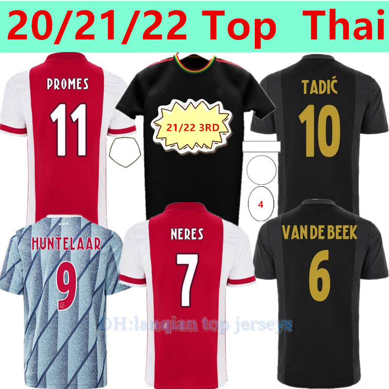 

2021 A J AX soccer jersey FC 21 22 KUDUS ANTONY BLIND PROMES TADIC NERES CRUYFF football shirt uniforms third 50th, Black;yellow