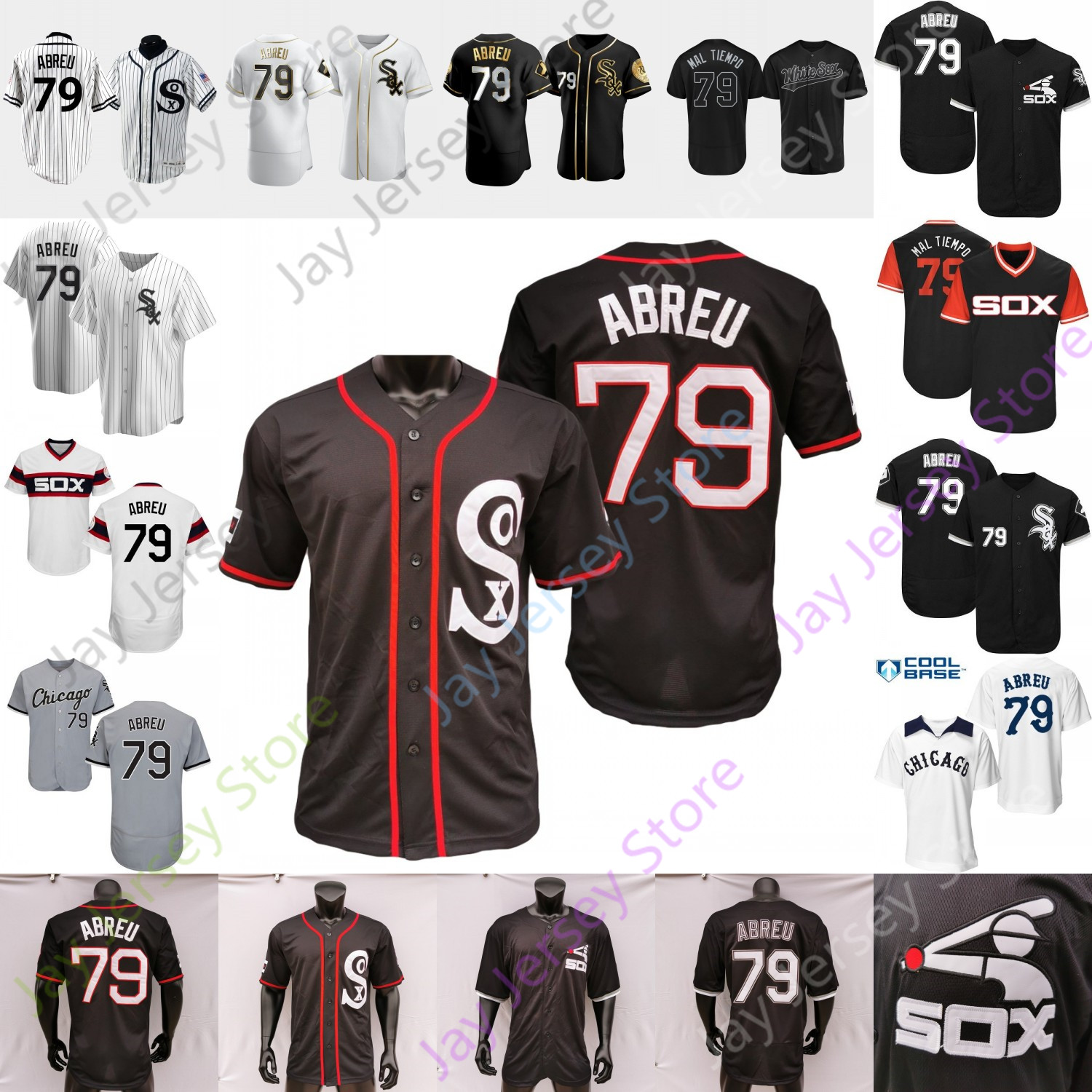 

Jose Abreu Jersey Vintage 1990 Turn Back Black Fashion Gold Player Nick Name 2019 Pinstripe Pullover Women Size S-3XL