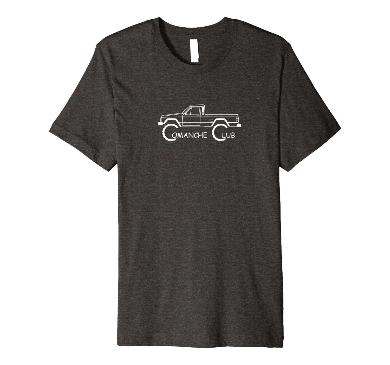 

comanche club t-shirt - white original logo/front, plain, White;black