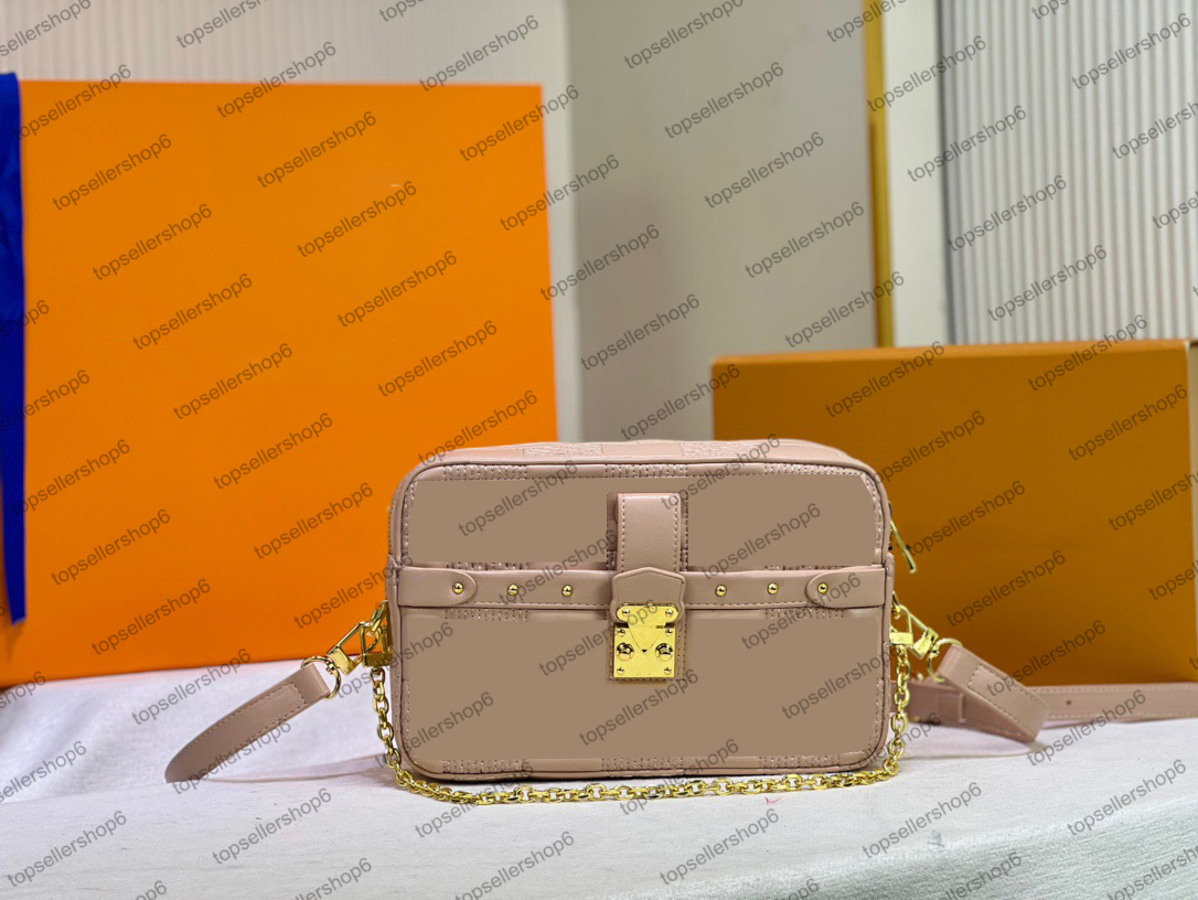 

POCHETTE TROCA MM PM Designer women superior quality 2022bag Trocadero camera lambskin embroidered Chain, 3 m59115 glacier oversize check embosss