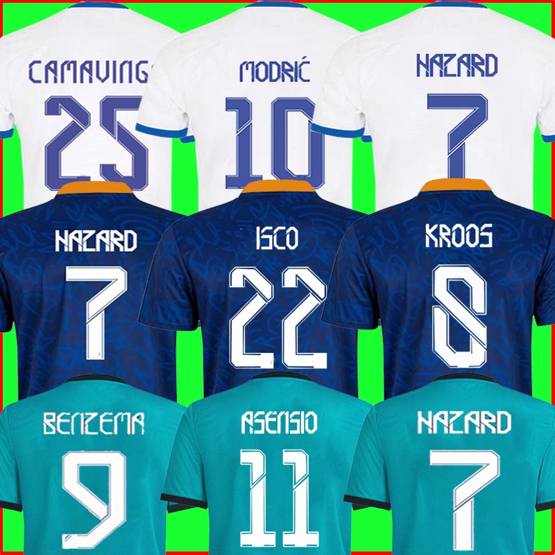 

BENZEMA jerseys 21 22 soccer football shirt Player Version CAMAVINGA ALABA HAZARD ASENSIO MODRIC VALVERDE camiseta men kids kit 2021 2022 uniforms, Beige