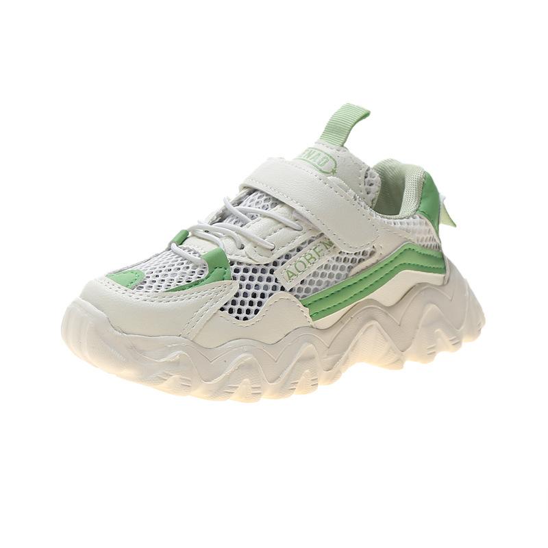 

Fashion Summer Boys Net Fabric Breathable Sports Shoes Casual Soft Bottom Kids Wild Sneakers For Girls Children's Solid, Black;red