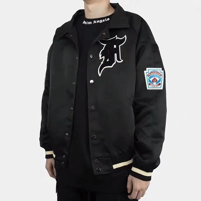 

Correct version fog season 5 5th armband badge coach flying men' and women' jacket baseball uniform, Black