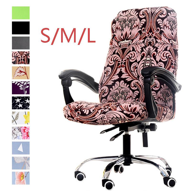

S/M/L Sizes Office Stretch Spandex Chair Covers Anti-dirty Computer Seat Cover Removable Slipcovers For Chairs
