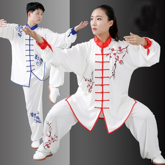 

Unisex Spring&Summer Embroidery Blue And White Porcelain Tai Chi Uniforms Wushu Clothing Taiji Martial Arts Suits Gym, White 1