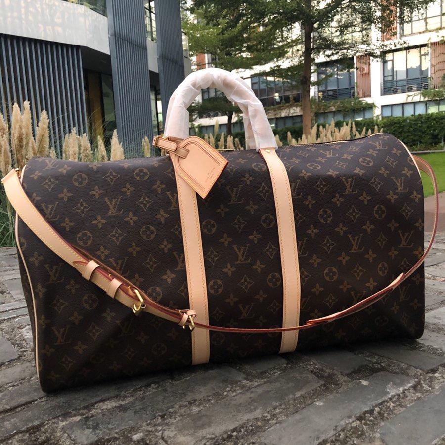 

GGLVLouisVittonYSLVUTTON 55cm DUFFLE Travel Bag Men's Duffel Backpack Outdoor Packs Storage Messenger Bag, Red;black